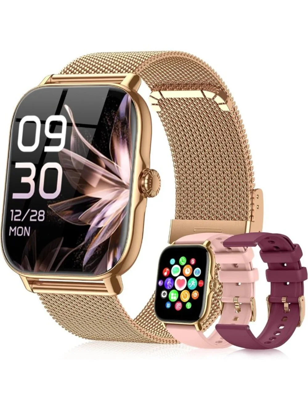 Stylish Waterproof Smart Watch for Fitness, Calls, Sleep & Activity Tracker